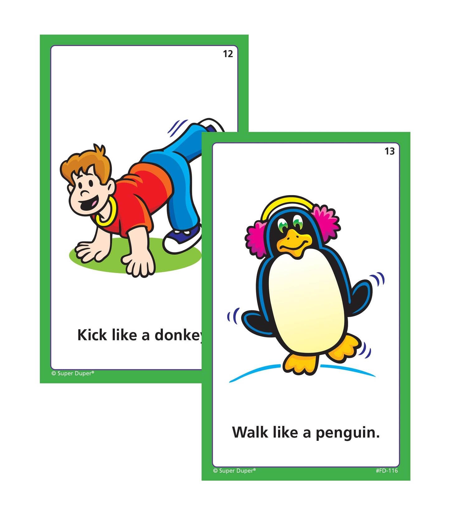 Super Duper Publications Move Your Body Fun Deck - Occupational Therapy Flash Cards for Kids, Medium Size, Tin Material