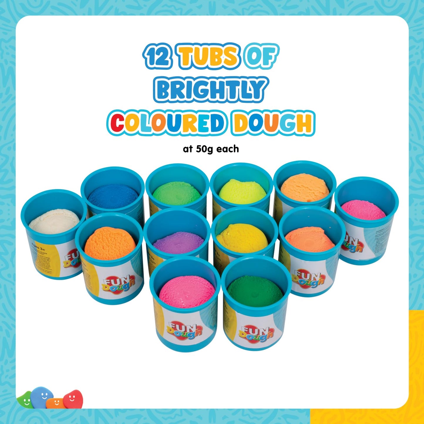 Funskool-Fundough Compound Box Of Colours, 600Gms, (1250 Gms) Multicolour, Dough, Toy, Shaping, Sculpting, 3 Years