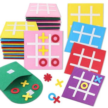 Pjdrllc Kids Party Favors: Tic Tac Toe Board Games - Travel Toys For Birthday Valentines Christmas (Bulk Pack Of 30)