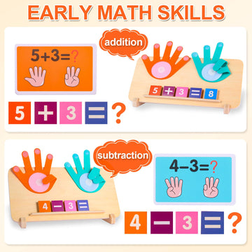 Montessori Toys For 3-5 Year Old, Educational Math Manipulatives Learning Toys For Toddlers 3-5 Years, Number Counting Blocks To
