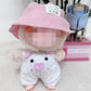Clothes For Labubu Doll, Cute Hat & Outfit Set For Labubu 17Cm Dolls, Adorable Dress-Up Accessories For Labubu Doll (Pink Pig)