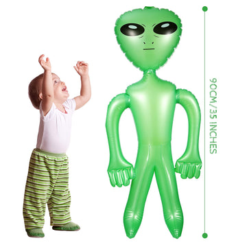Bbto 3 Pcs Alien Inflates Inflatable Jumbo Alien Blow Up Toy For Party Decorations, Halloween, Birthday, Theme Party(35 Inch,Green)