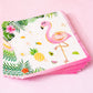 Wernnsai 50Pcs Flamingo Party Napkins - Pink Tropical Luau Party Supplies 3-Ply Kids Birthday Flamingo Paper Napkins Disposable Hawaiian Dinner Napkins For Girl Birthday Pool Tea Party Decorations