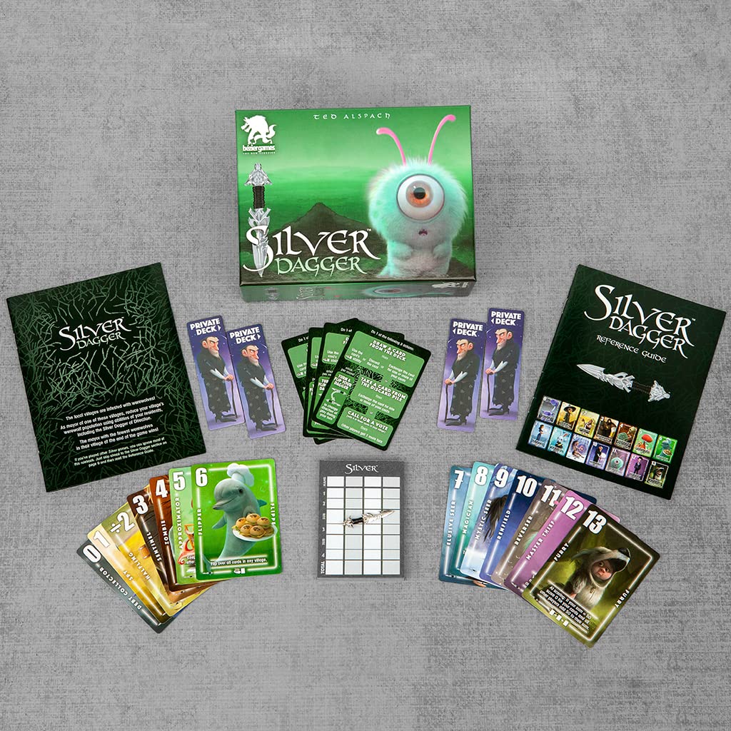 Bezier Games Silver Dagger Card Game - Fun for Family Night, Medium Size, Cardboard Material