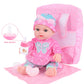 Dontno 12 Inch Baby Doll With Clothes And Backpack Carrier,Reborn Baby Doll With Bottles Nipple