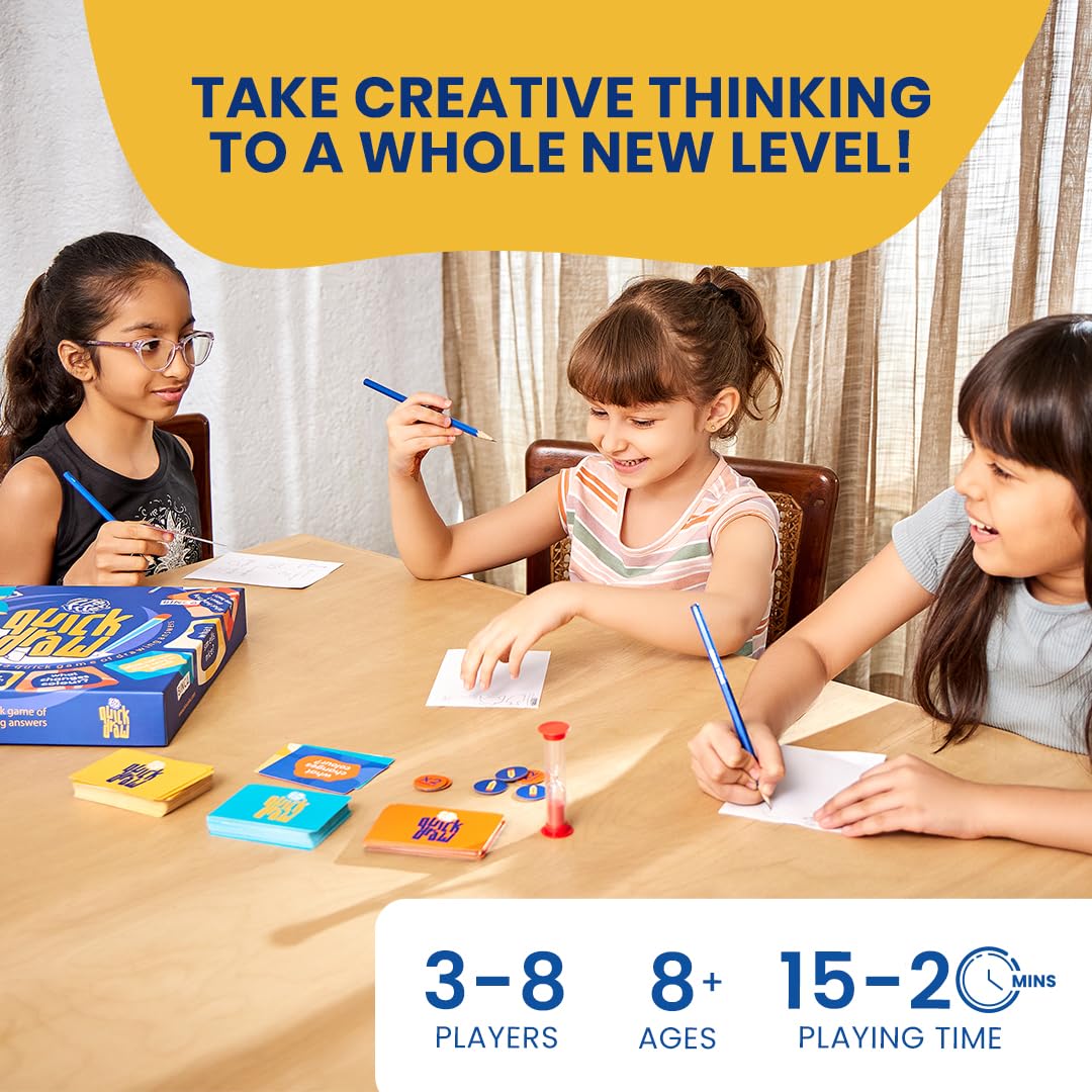 Board Game - Fletter Quick Draw, Fast-Paced Drawing Game, Fun For Kids, Teens & Adults, Boosts Creativity & Quick Thinking, Perf