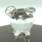 Sansukjai Pig Tiny Miniature Figurines Animals Hand Blown Glass Art Collectible Gift Decorate, V1 (Clear)