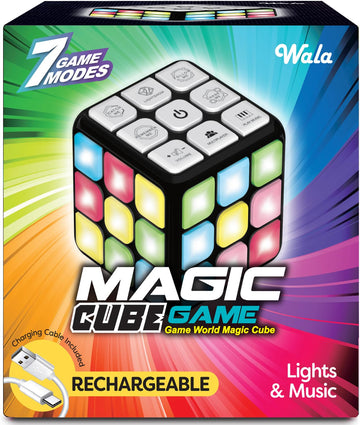 Wala Rechargeable Kids Games Activity Cube - 7 Activity Fun Games - Electronic Toys And Games For Kids - Speed Cube Games For Memory & Brain Training - Gift Toys For Ages For 8-13 Yrs