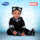 Marvel Black Panther Official Infant Deluxe Costume - Printed Jumpsuit With Booties And Mask Cap (6-12M)