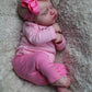 Pinky Reborn Baby Dolls Girl 20 Inch Soft Weighted Body Realistic Newborn Baby Dolls With Pink Clothes And Headwear Cute Lifelike Handmade Silicone Sleeping Doll