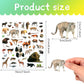 800 Pieces Jungle Animal Stickers Realistic Zoo Animal Stickers Safari Animal Stickers Sea Animal Stickers For Water Bottle Scrapbook Class Rewards Sea Animal Party Supplies (Jungle Animal)