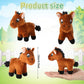 Zomiboo 9 Pack Horse Stuffed Animals Plush Toy Standing Stuffed Horse 4 Inch Mini Plush With Detachable Chain For Animal Theme Party Birthday Decoration Supplies(Cute Style)