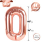 Rose Gold Number 0 Balloon 40 Inch, 0 Balloon Numberfor 10Th 20Th 30Th 40Th 50Th 60Th Birthday Decorations, Rose Gold Party Supp