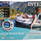 Intex River Run 1 Inflatable Floating Lounge: Pool Floats With 220Lb Capacity – Comfortable Backrest – Built-In Cup Holders – 4 Pack, Color May Vary