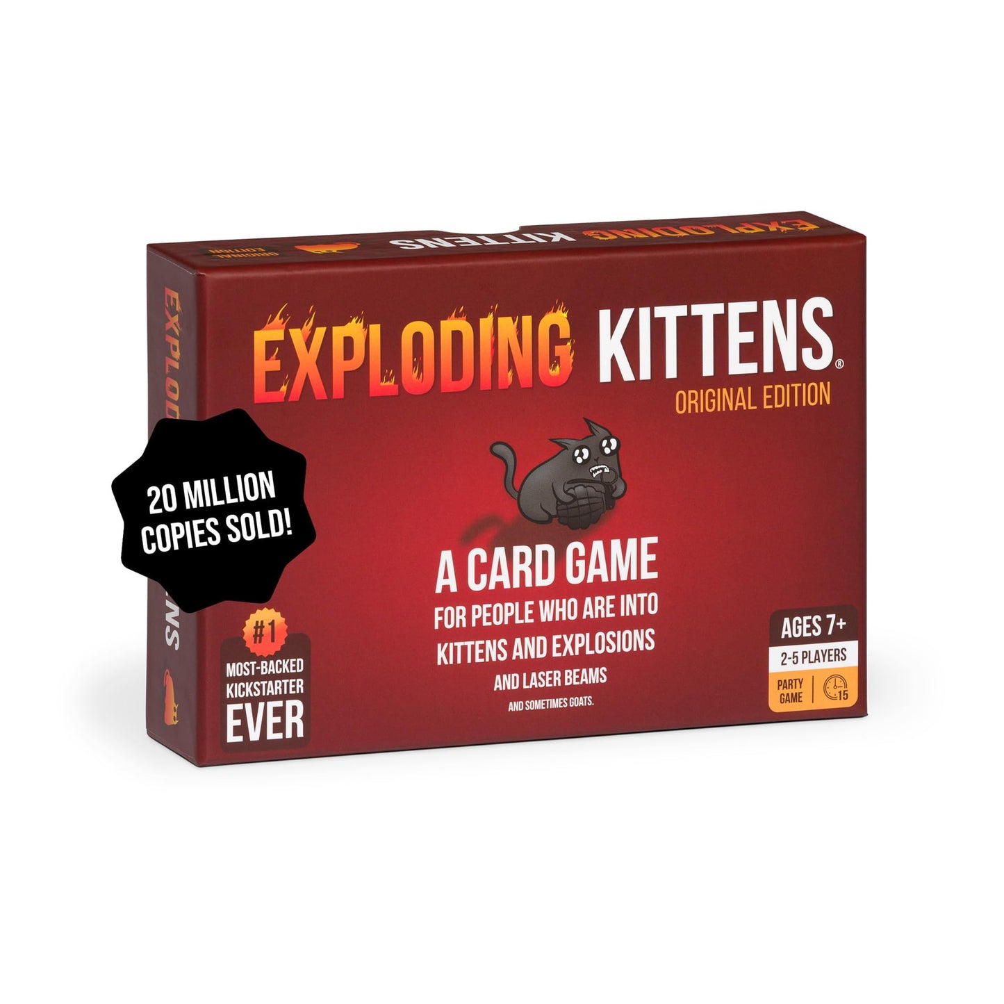 Exploding Kittens Original Edition - 2-5 Players - Ages 7+ - 15 Minutes to Play - High Stakes Card Game - Party Game  Family Game Night  Kid and mature-themed Card Game