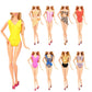 Barwa 12 Items 5 Psc Swimsuits Bathing Clothes Bikini One Piece With 2 Pool Floaties With 5 Shoes For 11.5 Inch Doll