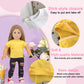 Augfrog 5 Pcs T-Shirts For 18 Inch Dolls, Summer Outfit Doll Clothes, Short Sleeved Classical Tee (Yellow)