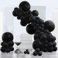 Partywoo Black Balloons, 120 Pcs Matte Black Balloons Different Sizes Pack Of 18 Inch 12 Inch 10 Inch 5 Inch For Black Balloon Garland Or Arch As Birthday Decorations, Party Decorations, Black-Y18