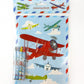 TINYMILLS Airplane Coloring Book Set with 12 Coloring Books and 48 Crayons Airplane Birthday Party Supplies Favor Bag Filler Car