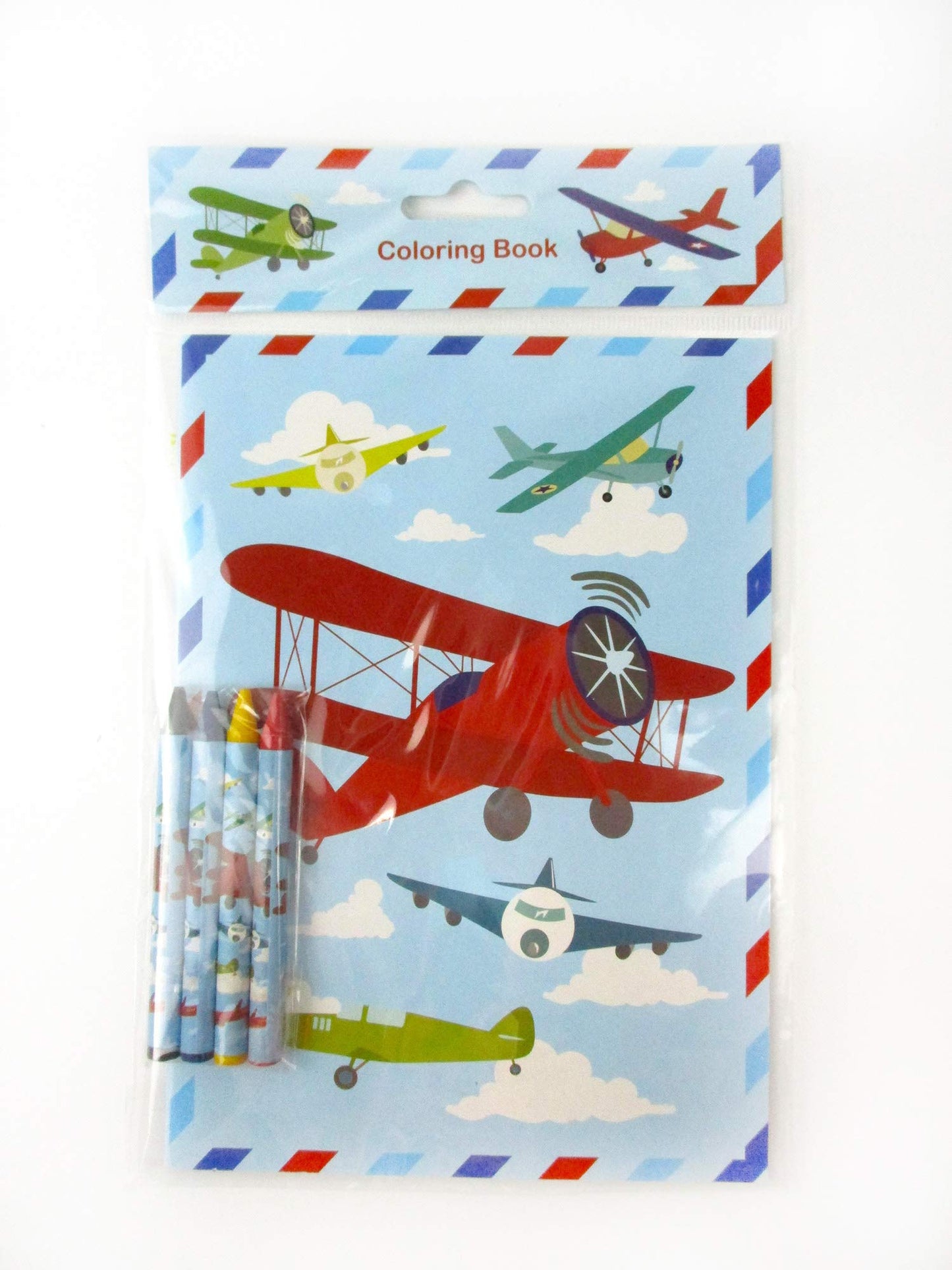 TINYMILLS Airplane Coloring Book Set with 12 Coloring Books and 48 Crayons Airplane Birthday Party Supplies Favor Bag Filler Car