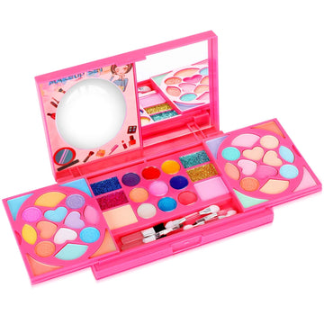 Kids Makeup Kit for Girl, Washable Real Safe & Non-Toxic Little Girl Makeup Set, Princess Toys for 3-6 Year Old Kids Girl Toys C