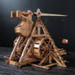 YAQUMW The MINI Counterweight Trebuchet with Wheel Europe Medieval Siege Chariot Catapult  DIY 3D Wooden Puzzles Mechanical Model Kits STEM Projects Tabletop Toy