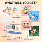 HEIBAGO Framed Paint by Numbers Kit for Kids, 4 Pack Cute Animals Paint by Number for Kids, Paint by Numbers Children Beginner,