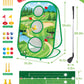 YSZZYSM 4-In-1 Kids Golf Games Set - Chipping Net, Putting Mat, Cornhole Board - Indoor/Outdoor - Blue - Model 7888-32 - 25.