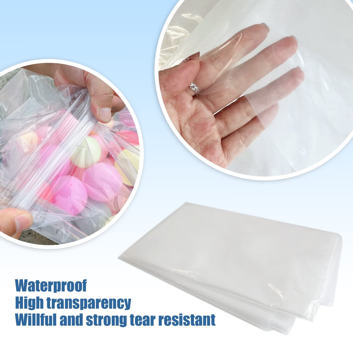 Large Balloon Bags (4 Pcs),Balloon Transport Bags Transparent Giant Storage Bags98 X 59 Inch(2Pcs) 59 X 47 Inch(2Pcs)