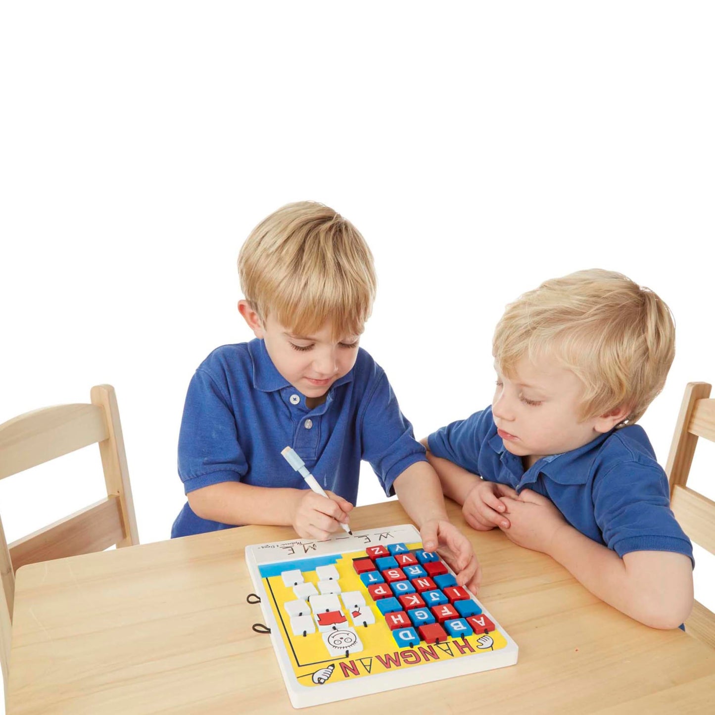 Melissa & Doug Travel Hangman Game - Whiteboard, Dry-Erase Marker, 11.7"x8.7"x1.4", Plastic, Model 2095
