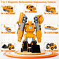 Magnetic Transform Engineering Car Assembled Toys, Construction Vehicles With Storage Box, 7 In 1 Robot Toys Set, Magnetic Block