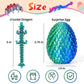 Shuwnd 4Pc 3D Printed Dragon In Egg,Dragon Eggs With Dragon Inside,Mini Articulated Crystal Dragon Fidget Toys,Mystery Dragon Eg