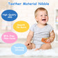 Aolso Baby Teether Toys, 2Pcs Silicone Phone Shape With 2Pcs Pacifier Clip, Soft Chew Toys For Boys Girls 0-18 Months, Teething