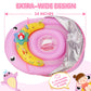 Baby Pool Float With Canopy Upf50+ Sun Protection, Baby Floats For Pool 6-12-24 Months Infant Toddler, Durable Baby Swim Float W