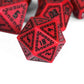 HDdais DND Dice Set, 7PCS Polyhedral Dice Set D&D for MTG Dungeons and Dragons Role Playing Game(Red)