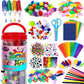 Funzbo Arts And Crafts Supplies For Kids - Easter Craft Kit With Glitter Glue Stick, Pipe Cleaners Craft & Craft Tools, Diy School Supplies Kit, Girls Toys, Birathday Gifts For Girls Boys Age 4+