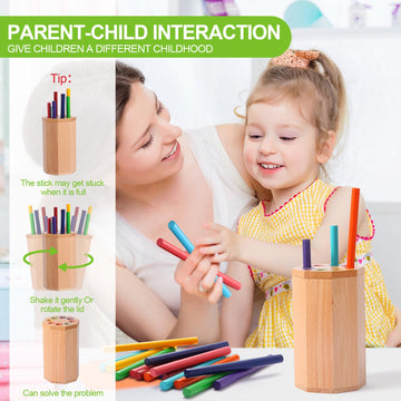 Montessori Toys For 1-3 Year Old: Wooden Learning Color Sorting Sticks Toys For Toddlers Age 1 2 3, Educational Fine Motor Devel