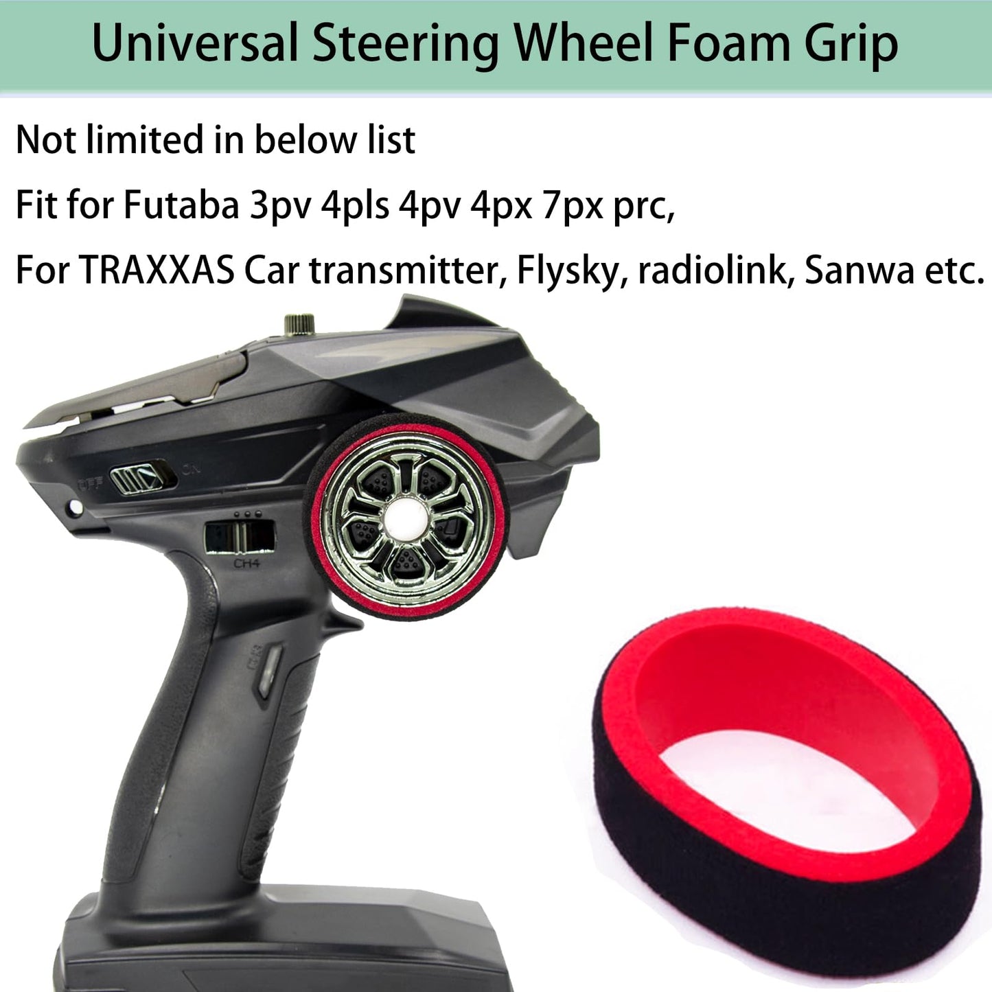 Rc Cars Transmitter Steering Wheel Foam Grip 10Pcs Hand Wheel Sponge For Traxxas Trx4 Slash Tqi Futaba 3Pv 4Pv 4Pls 4Px 7Px Prc