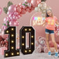 Imprsv 3Ft Black 10Th-Birthday Decorations Numbers: 10Th Birthday Party Anniversary Decorations Large Light Up Numbers 10 For Gi