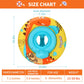 Swimbobo Inflatable Baby Swimming Float with Safe Seat and Canopy for Age 6-36 Months Toddler (Yellow Dinosaur)