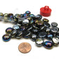 Chessex Glass Gaming Stones: Black Opal Iridized (40)