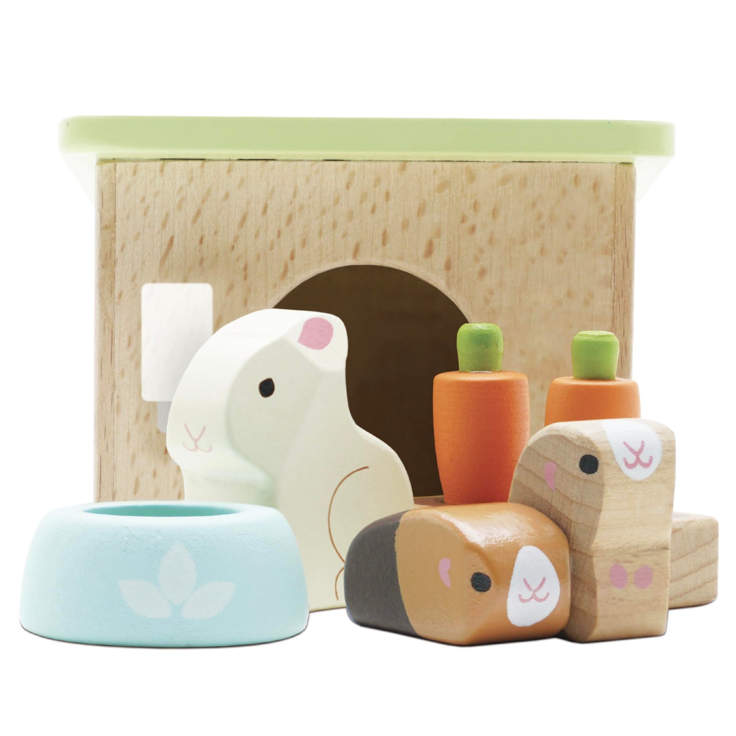 Le Toy Van - Adorable Wooden Daisylane Bunny & Guinea Accessories Play Set For Dolls Houses | Girls Dolls House Furniture Sets - Suitable For Ages 3+ (Me045)