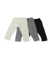 American Fashion World Black  White  and Striped Legging Set for 18-Inch Dolls | enhanced Quality & Trendy Design | Dolls Clothes | Outfit Fashions for Dolls for Popular Brands