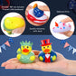 Jerify 24 Pcs 2 Inch Patriotic Rubber Ducks Summer Small Shower Float Rubber Ducks Star Ducky for Bath Birthday Gifts Baby Showers Beach Pool 4th of July Independence Day (Stylish)
