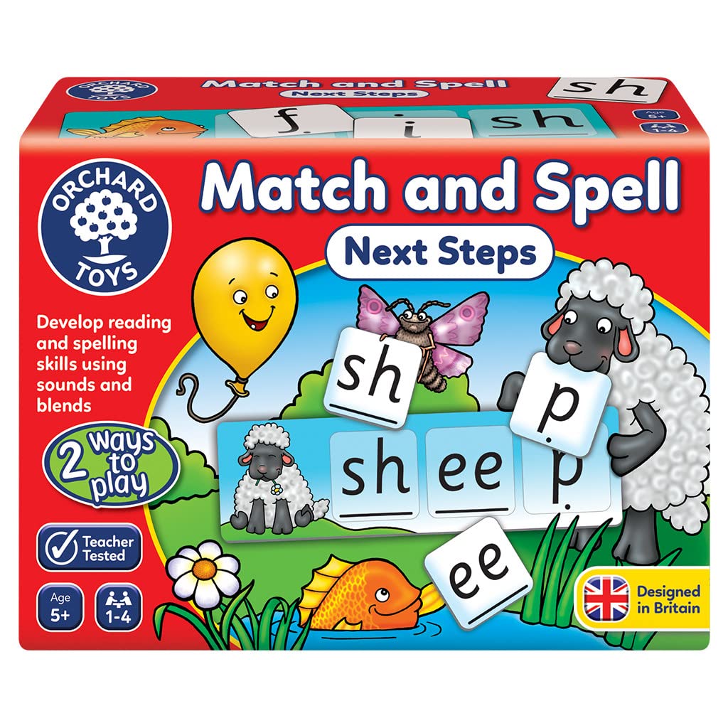 Orchard Toys Match & Spell Next Steps Spelling Game for Kids | Educational Spelling Learning Game | Advanced Spelling Practice &