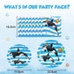 WERNNSAI Orca Party Plates and Napkins - 48 PCS Orca Birthday Party Supplies for Kids Blue Ocean Under the Sea Party Decorations