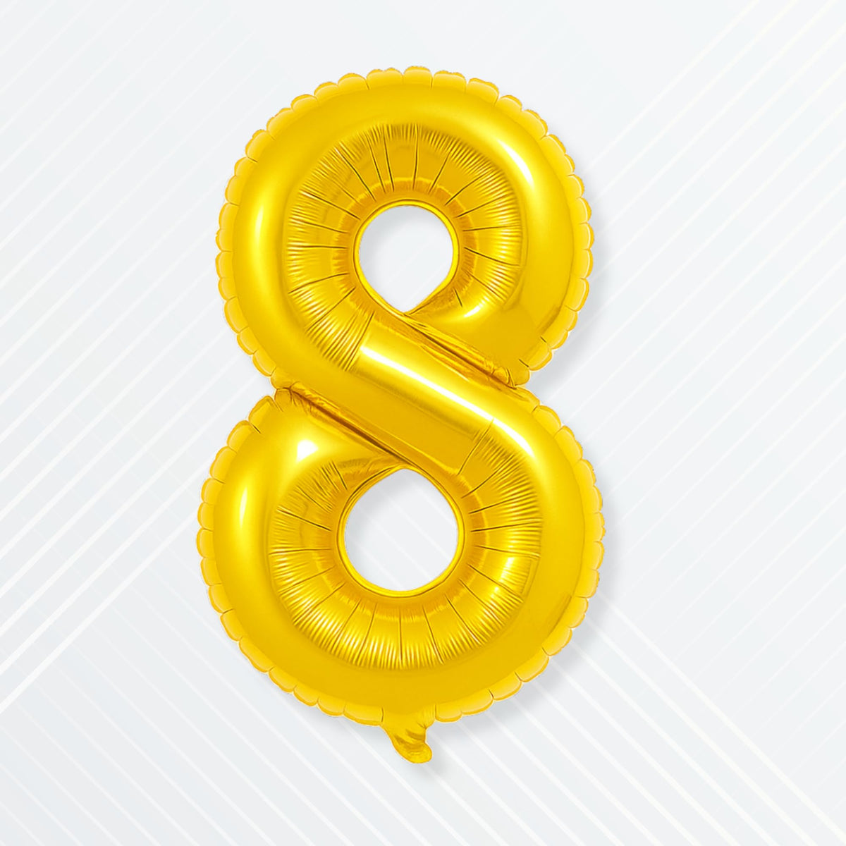 Flyloons 8 number Foil Balloon Gold 16 inch Size For Baby Kids Boys Girls Happy Birthday Decoration Items 8th Year Number Balloo