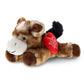 Dollibu I Love You Valentine Plush Lying Brown Donkey - Cute Stuffed Animal With Red Heart And Name Personalization Gift For Valentines Day, Birthday, Anniversary - 9 Inches