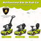 Infans 3 In 1 Ride On Push Car, Licensed Lamborghini Baby Stroller Sliding Walking Car With Push Handle, Music, Usb, Headlight, Under Seat Storage, Kids Foot-To-Floor Toy For 18-60 Months (Green)