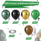 Green And Brown Balloons, Dark Emerald Green Balloon Camouflage Green Black Brown Balloons, Metallic Green Gold Balloons For Cam